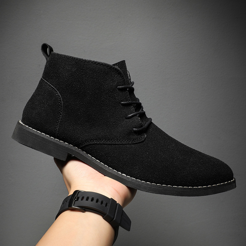 Men Formal Wear With Boots - İngiliz Tarzı Kahverengi Chelsea Botlar Erkekler