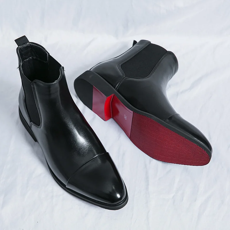 Men Formal Wear With Boots - Erkek Botları İş Ayak Bileği Çizmeler