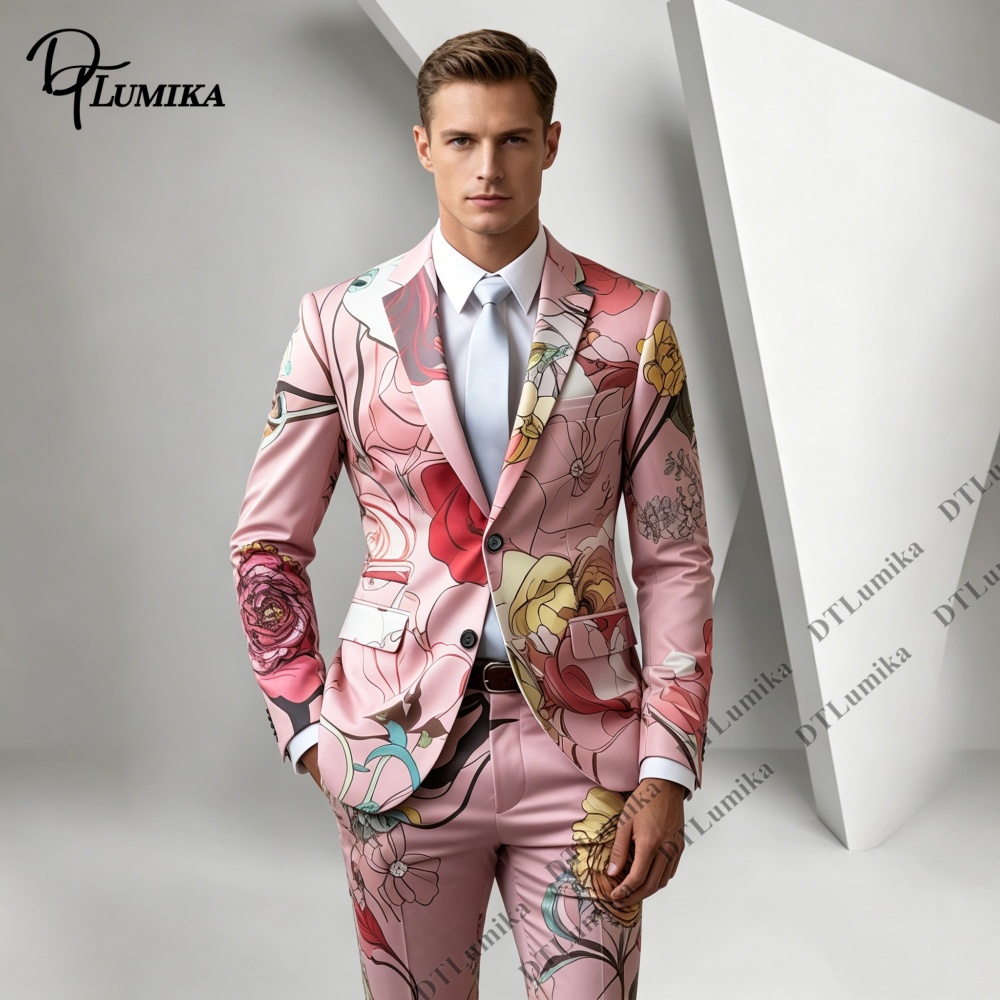 DTLumika Pembe Taban Çiçek Bas - Men Formal Wear Photoshoot incelemesi ve fiyatı