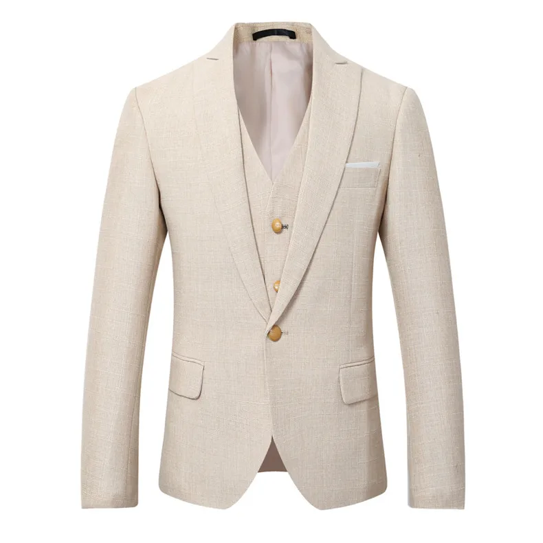 Bej fildişi erkekler Suit Casu - Men Linen Formal Wear incelemesi ve fiyatı