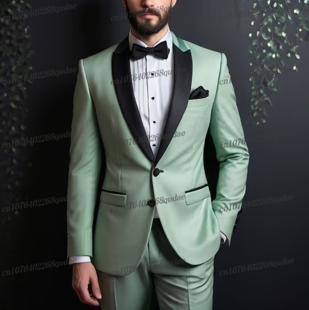Siyah Yaka Mint Yeşili Resmi E - Formal Wear Jersey For Men incelemesi ve fiyatı