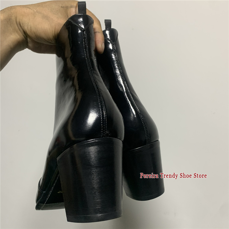 Erkek Patent Deri Chelsea Çizm - Men Formal Wear With Boots incelemesi ve fiyatı