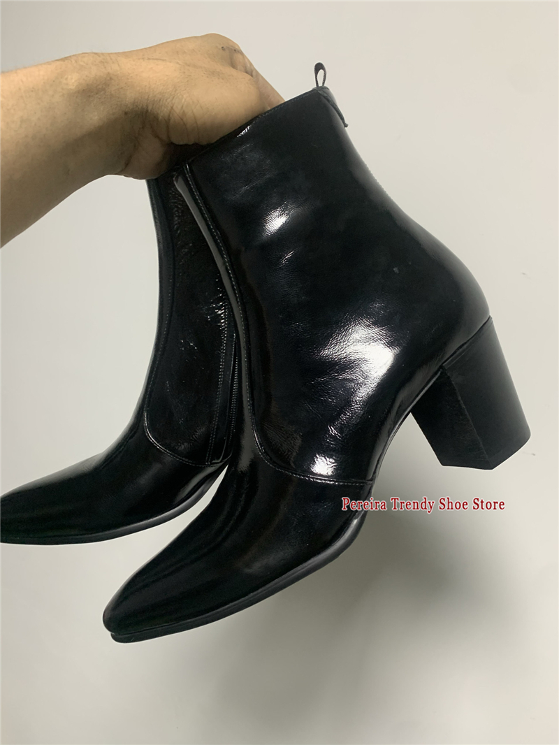 Erkek Patent Deri Chelsea Çizm - Men Formal Wear With Boots incelemesi ve fiyatı