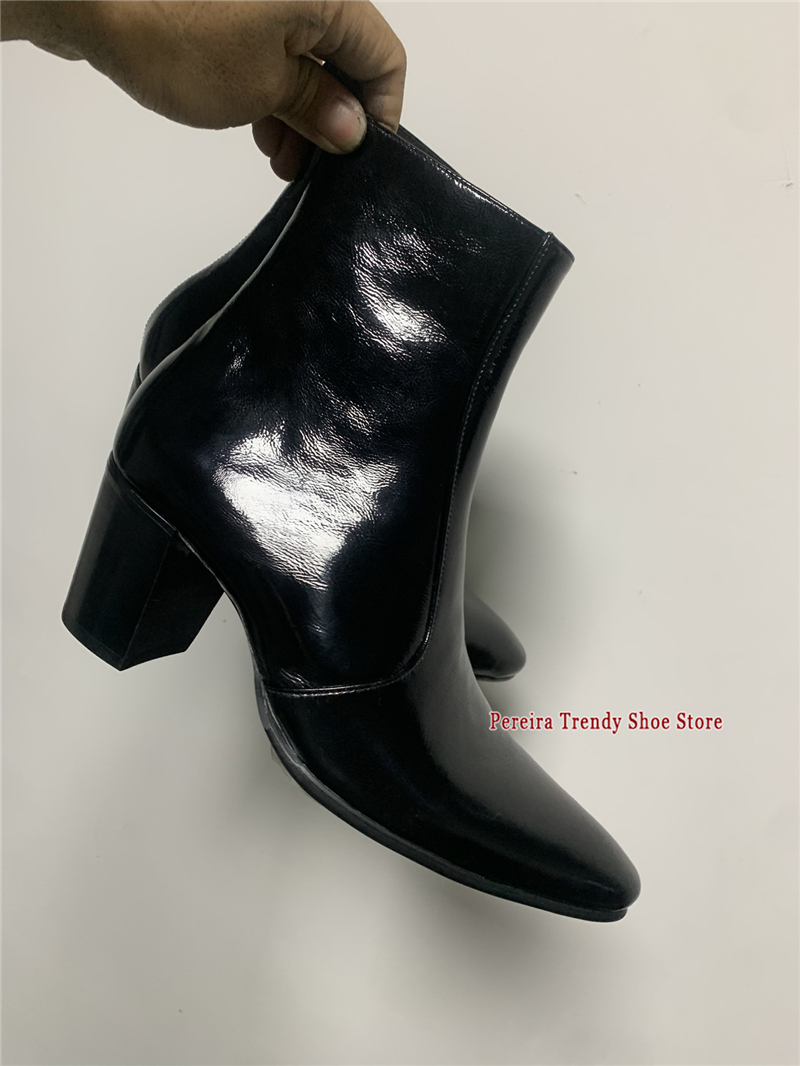 Erkek Patent Deri Chelsea Çizm - Men Formal Wear With Boots incelemesi ve fiyatı
