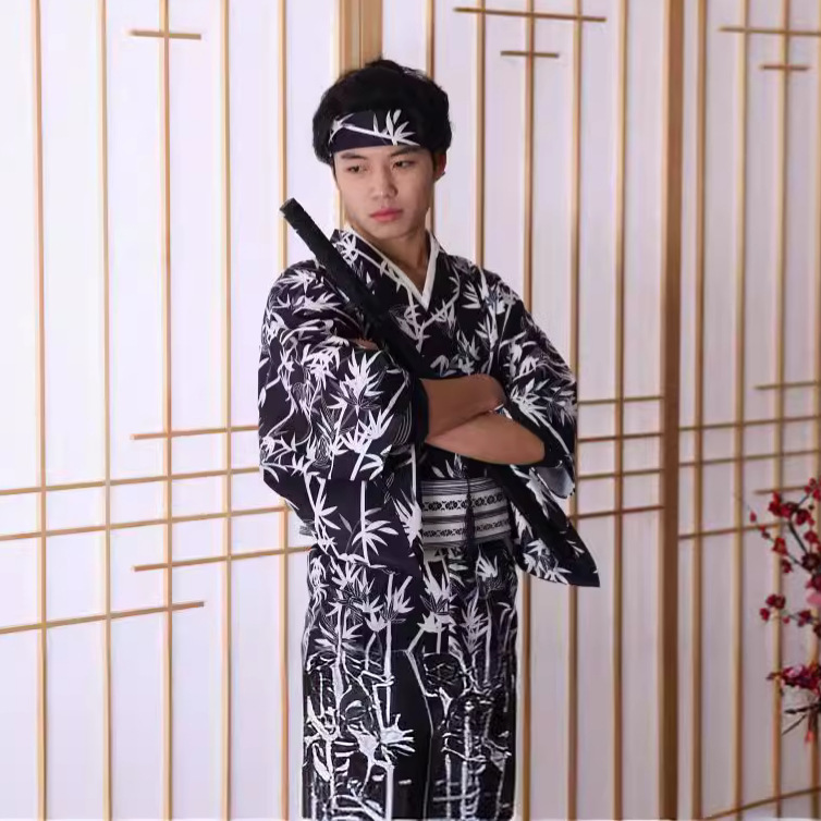 Erkek Japon Bambu Desenli Kimo - Men Formal Wear Photoshoot incelemesi ve fiyatı